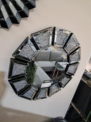 Espejo Diamante Negro - Moderno