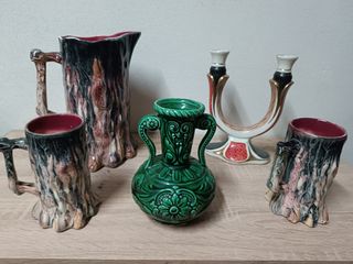 Set di vasi antichi in ceramica vintage