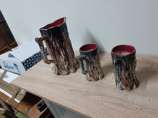 Set di vasi antichi in ceramica vintage