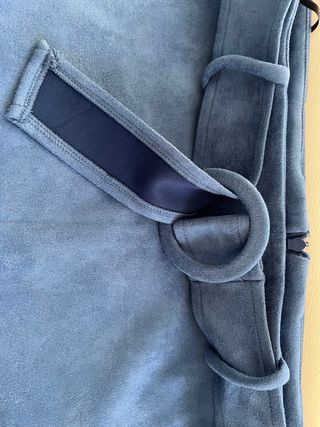 Falda azul elegante terciopelo a estrenar