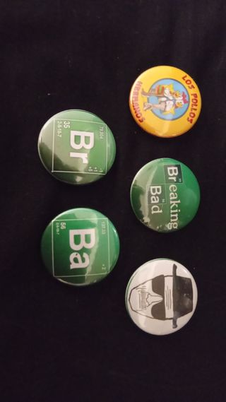 Lote 5 chapas Breaking Bad 25mm o 32mm