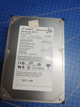 Disco Duro Seagate Barracuda 40GB SATA