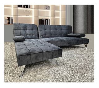 Sofa cama reversible en terciopelo negro