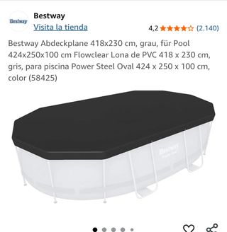 Cubierta piscina Bestway 418x230cm
