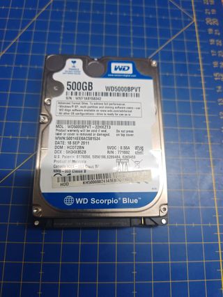 Disco Duro WD Scorpio Blue 500GB