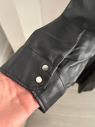 Vestido negro Mango - piel sintética