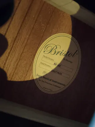 Bristol baby bb-16e  electroacústica guitarra