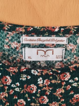 Vestido flores verde - Talla XL