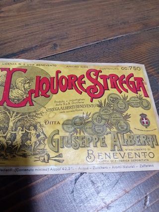 Etichetta Liquore Strega vintage