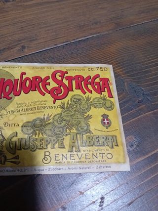 Etichetta Liquore Strega vintage