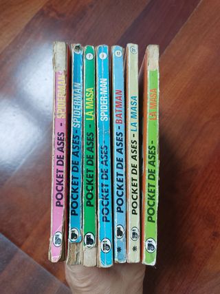 7 cómics pocket de ases antiguos
