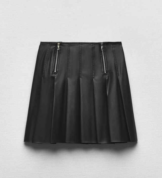 FALDA CREMALLERAS EFECTO PIEL. TALLA S.