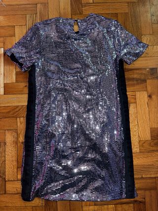 Vestito argento/nero ragazza Pyrex kids taglia xl