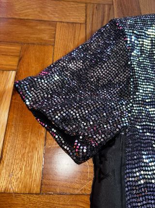 Vestito argento/nero ragazza Pyrex kids taglia xl