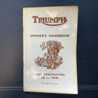 DEPLIANT TRIUMPH- OWNER'S HANDBOOK UNIT CONST 650