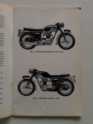 DEPLIANT TRIUMPH- OWNER'S HANDBOOK UNIT CONST 650