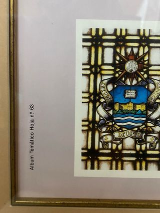 Hoja album temático sello Deusto centenario