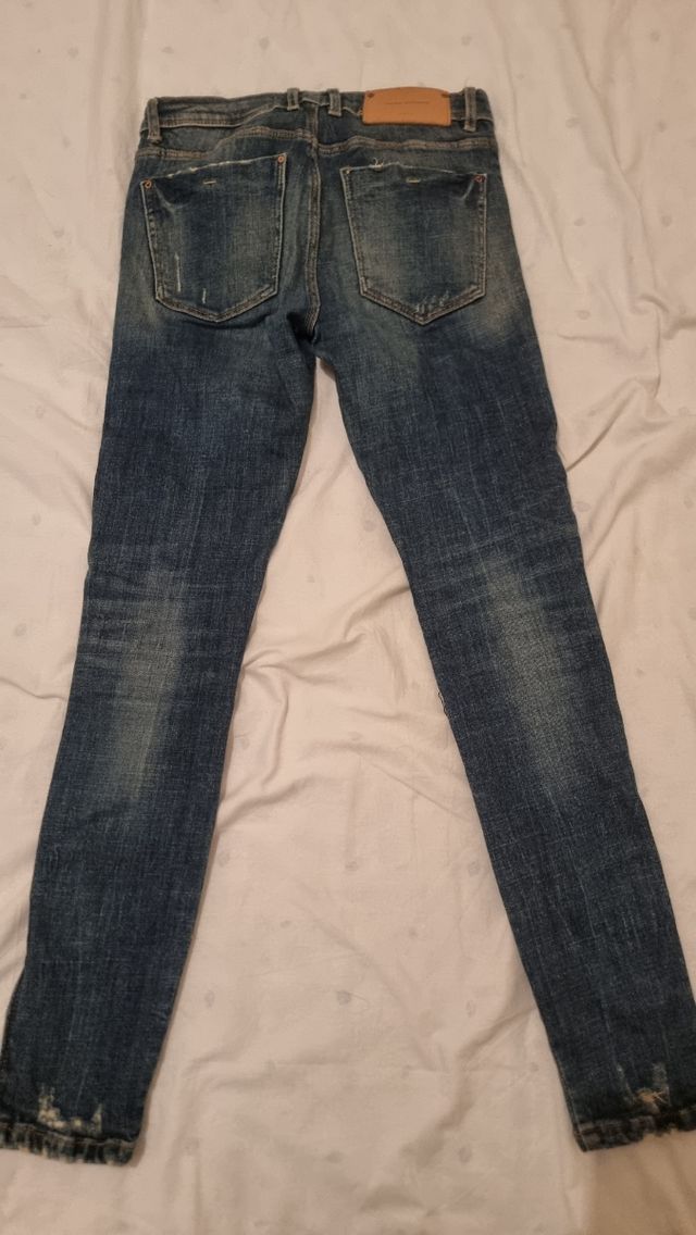 Jeans skinny donna blue effetto used