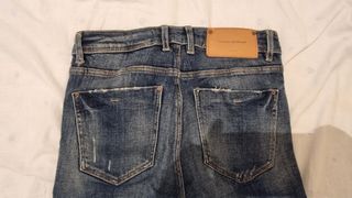 Jeans skinny donna blue effetto used
