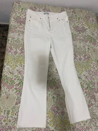 Pantalon Zara blanco tobillero