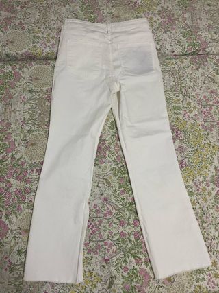 Pantalon Zara blanco tobillero