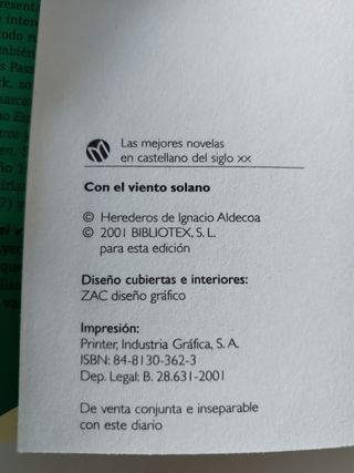 Con El Viento Solano. Novela de Ignacio Aldecoa