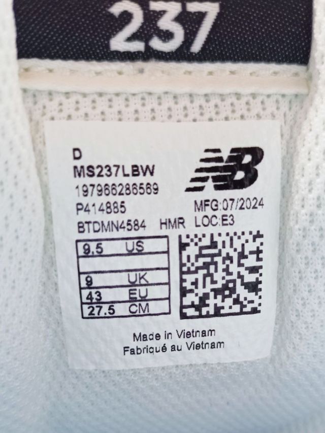 Zapatillas New Balance 237 talla 43 azul