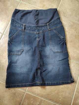 Falda vaquera premamá talla 38