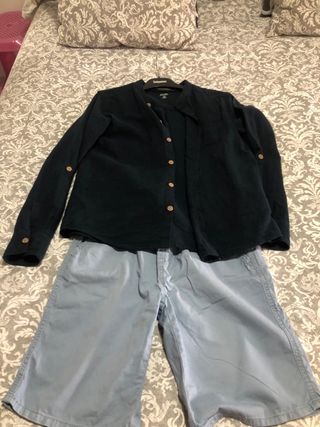 Camisa azul marino KIABI niño talla 12 años
