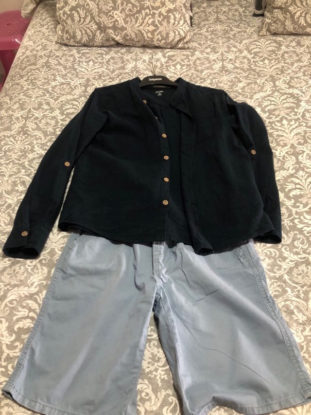 Camisa azul marino KIABI niño talla 12 años