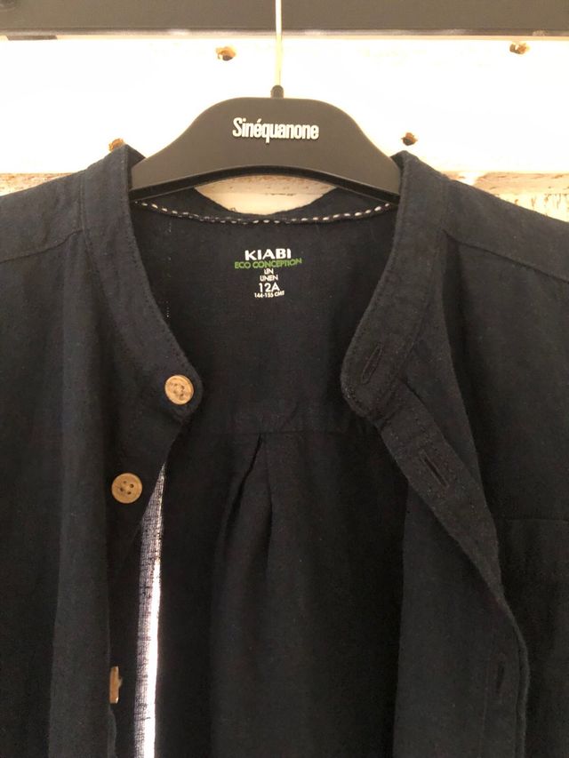Camisa azul marino KIABI niño talla 12 años