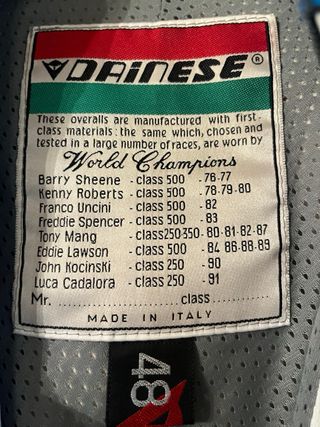 Mono Dainese dos piezas “clasico” T-48