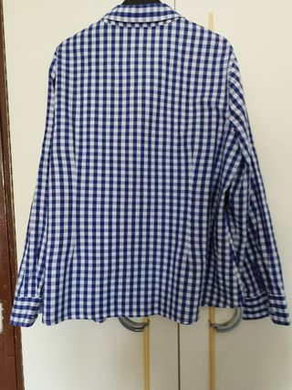 Camisa NYMPHAEALBA cuadros azul-blanco