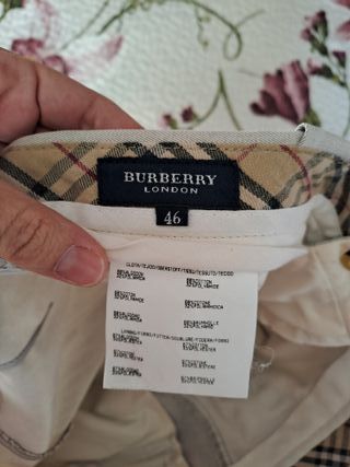Pantalones Burberry caballero color arena T.46