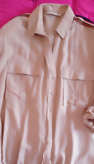 Blusa beige Stradivarius - Talla S