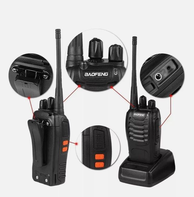 5 Pezzi Radio Portatile Baofeng 888S WalkieTalkie