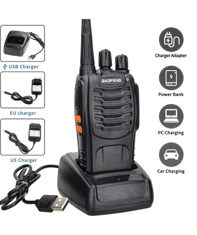 5 Pezzi Radio Portatile Baofeng 888S WalkieTalkie