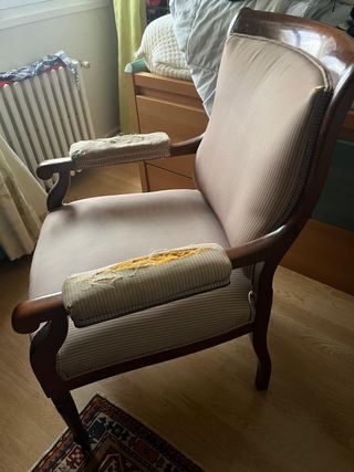Butaca madera estilo nogal