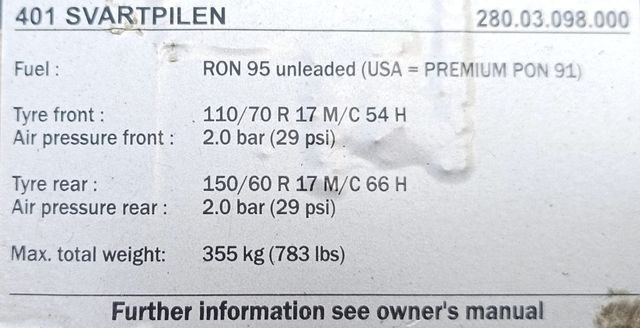 Asiento Husqvarna Svartpilen 401
