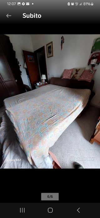 2 poltrone stoffa marrone  + divanoletto 