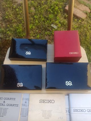 🇯🇵LOTE 4 CAJAS SEIKO Y 5 MANUALES🇯🇵