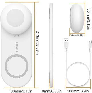 Cargador inalambrico 10W y luz nocturna NUEVO