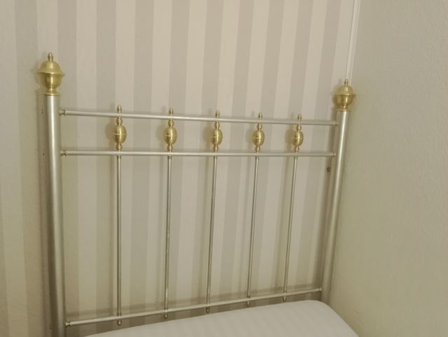 Cabecero cama 90cm - Metal dorado