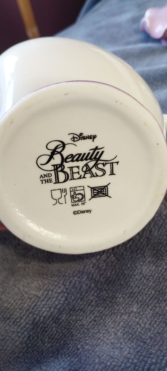 Tetera y tazas La Bella y la bestia, oficial NUEVO