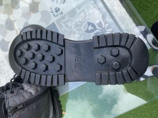 Botines Zara niña, negros c/purpurina