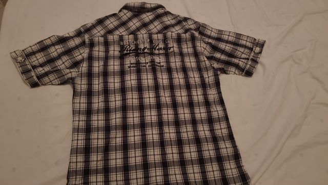 Camicia Uomo Scozzese B/N