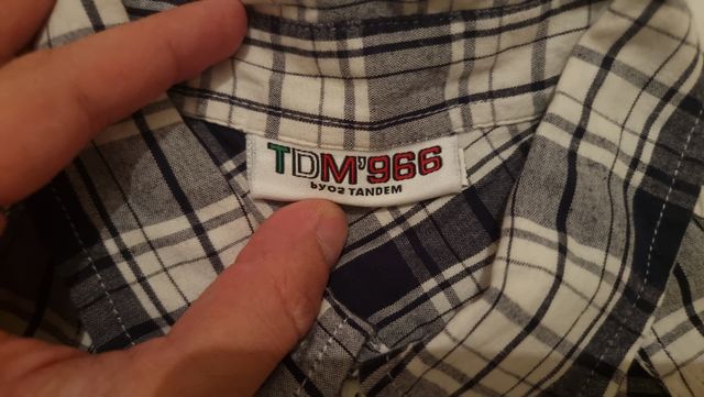 Camicia Uomo Scozzese B/N