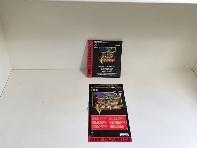 MANUAL CASTLEVANIA NINTENDO GBA NES CLASSICS