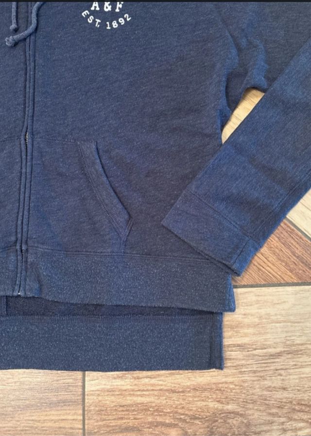 Felpa Abercrombie blu con zip