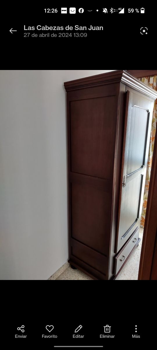 Ropero madera maciza